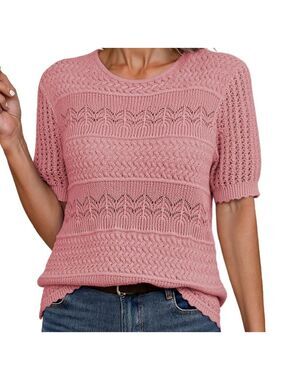 Cozy Pink Knit Women's Sweater NWT Size M